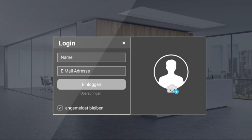 AnmeldeseiteLandingpage
